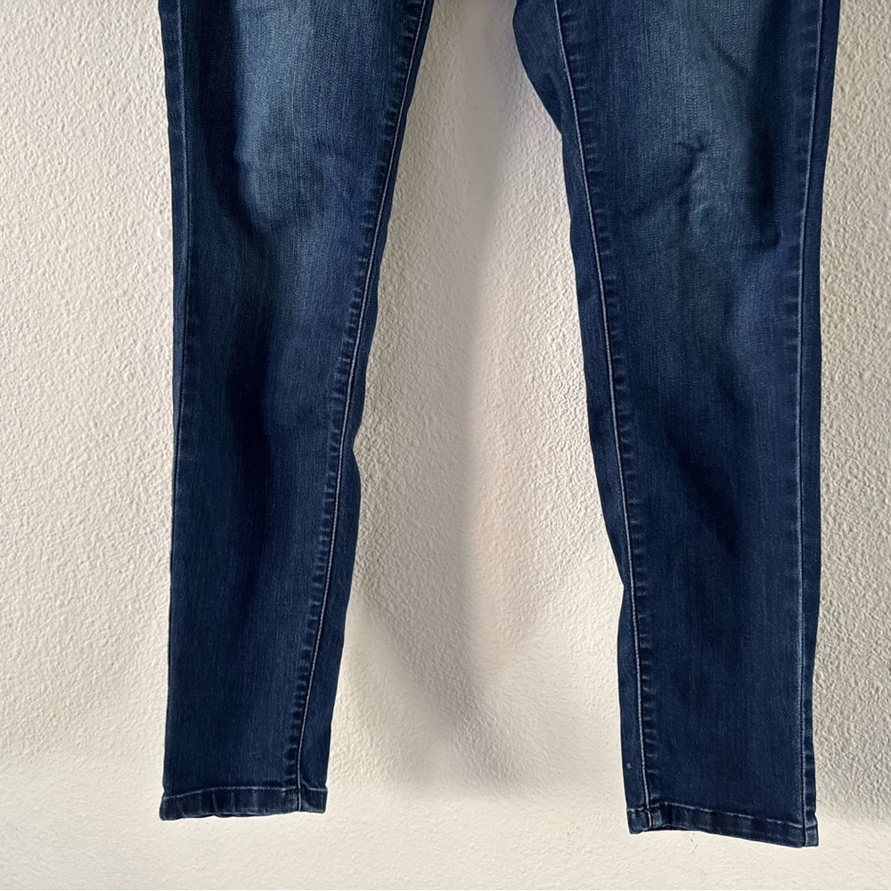 Dark Academia Indie Sleaze Mid Rise Dark Wash Skinny Jeans Size 8 Minimalist - Picture 9 of 16
